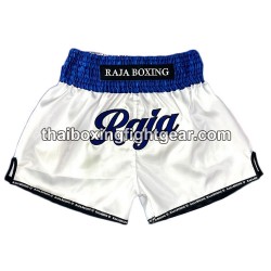Raja Boxing Muay Thai Boxhosen "Simple" Weiß Blau Raja - 1