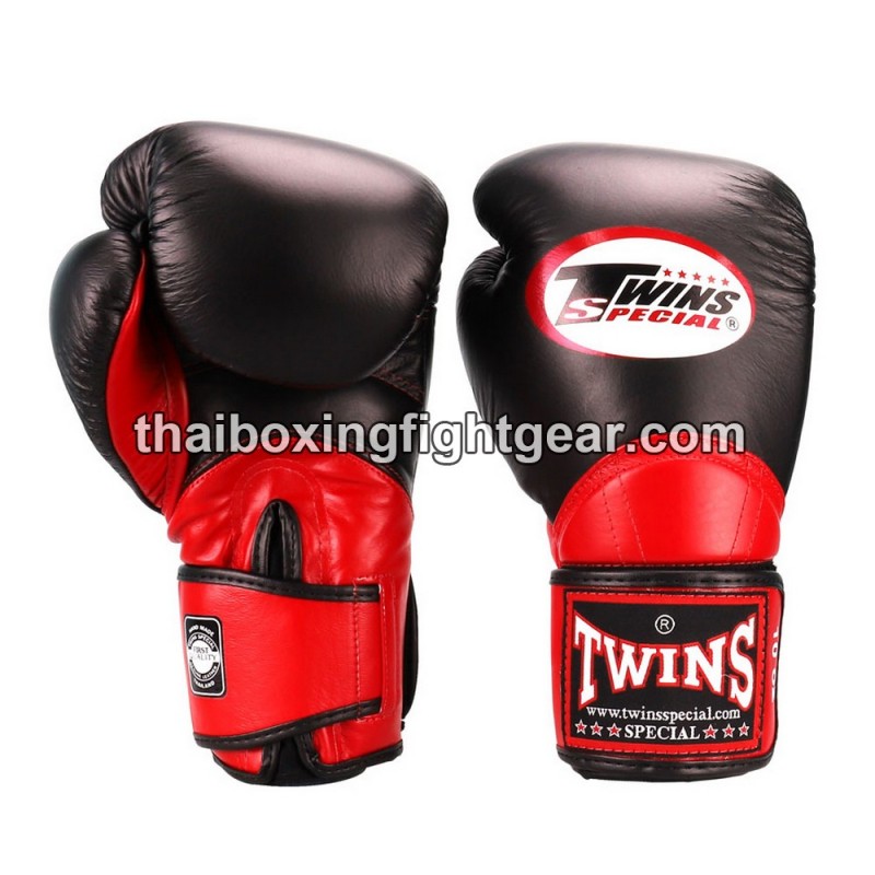 Muay Thai Boxhandschuhe Twins "BGVL11 BLACK RED" Twins - 1