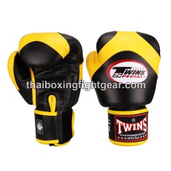 Muay Thai Boxhandschuhe Twins "BGVL13 BLACK YELLOW" Twins - 2