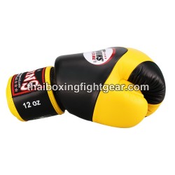 Muay Thai Boxhandschuhe Twins "BGVL13 BLACK YELLOW" Twins - 3