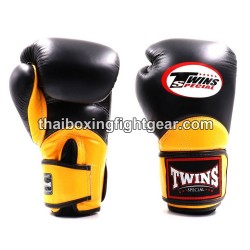 Muay Thai Boxhandschuhe Twins "BGVL11 BLACK YELLOW" Twins - 1
