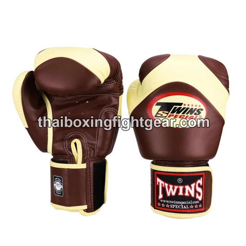 Muay Thai Boxhandschuhe Twins "BGVL13 Darkbrown Vanilla" Twins - 2