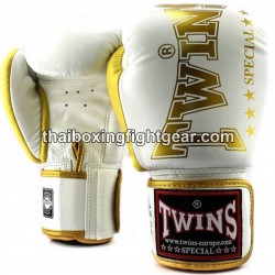 Muay Thai Boxhandschuhe Twins "BGVL3-2TA White Gold" Twins - 1