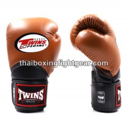 Muay Thai Boxhandschuhe Twins "BGVL11 BROWN BLACK" Twins - 1