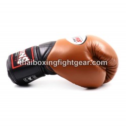 Muay Thai Boxhandschuhe Twins "BGVL11 BROWN BLACK" Twins - 3