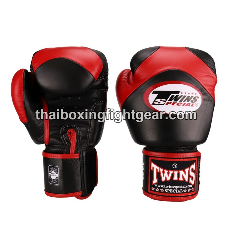 Muay Thai Boxhandschuhe Twins "BGVL13 BLACK RED" Twins - 1