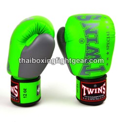 Muay Thai Boxhandschuhe Twins "BGVL3-2TA Green Grey" Twins - 2