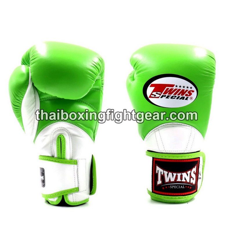 Muay Thai Boxhandschuhe Twins "BGVL11 Green White" Twins - 1