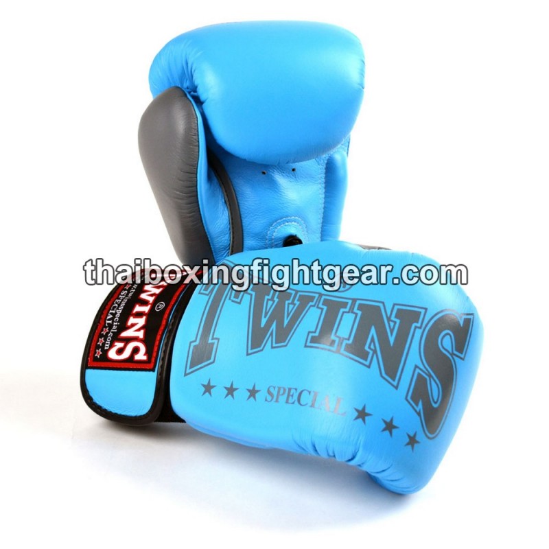 Muay Thai Boxhandschuhe Twins "BGVL3-2TA Light Blue Grey" Twins - 1