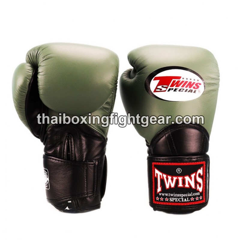 Muay Thai Boxhandschuhe Twins "BGVL11 OLIVE BLACK" Twins - 1