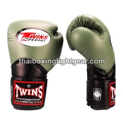 Muay Thai Boxhandschuhe Twins "BGVL11 OLIVE BLACK" Twins - 2