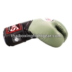 Muay Thai Boxhandschuhe Twins "BGVL11 OLIVE BLACK" Twins - 3