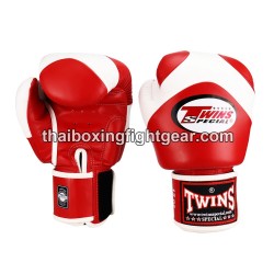 Muay Thai Boxhandschuhe Twins "BGVL13 RED WHITE" Twins - 1