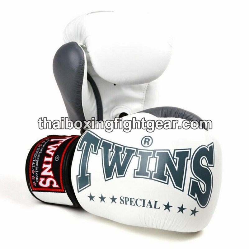 Muay Thai Boxhandschuhe Twins "BGVL3-2TA White Grey" Twins - 1