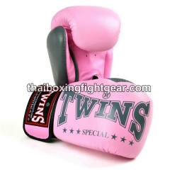 Muay Thai Boxhandschuhe Twins "BGVL3-2TA Pink Grey" Twins - 1