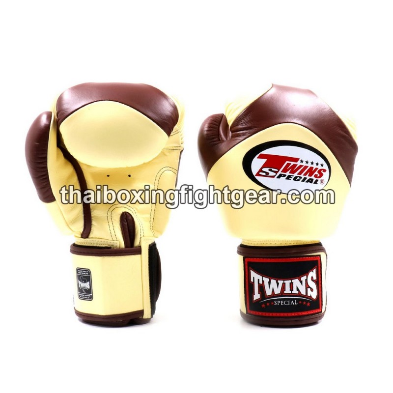 Muay Thai Boxhandschuhe Twins "BGVL13 Vanilla Darkbrown" Twins - 1