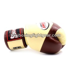 Muay Thai Boxhandschuhe Twins "BGVL13 Vanilla Darkbrown" Twins - 3
