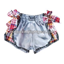 Muay thai shorts Boxhose Thaismai "Ribbon Silver" Thaismai - 1