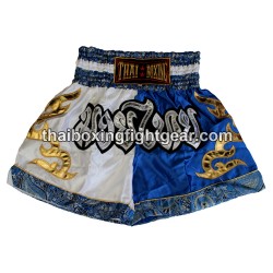 Thaiboxing Boxerhosen Blau Weiß | MuayThai Boxhosen