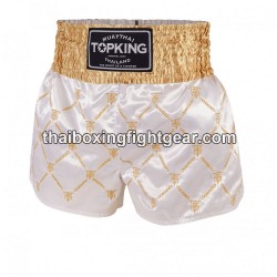 Thaiboxen Shorts Top King TKTBS-211 Weißes Gold Top King - 1