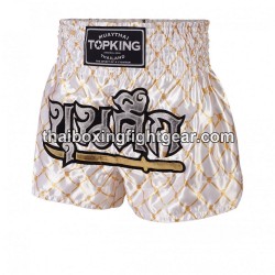 Thaiboxen Shorts Top King TKTBS-213 Weißes Gold Top King - 1