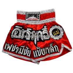 Lumpinee MuayThai Shorts rot/weiß | MuayThai Boxhosen