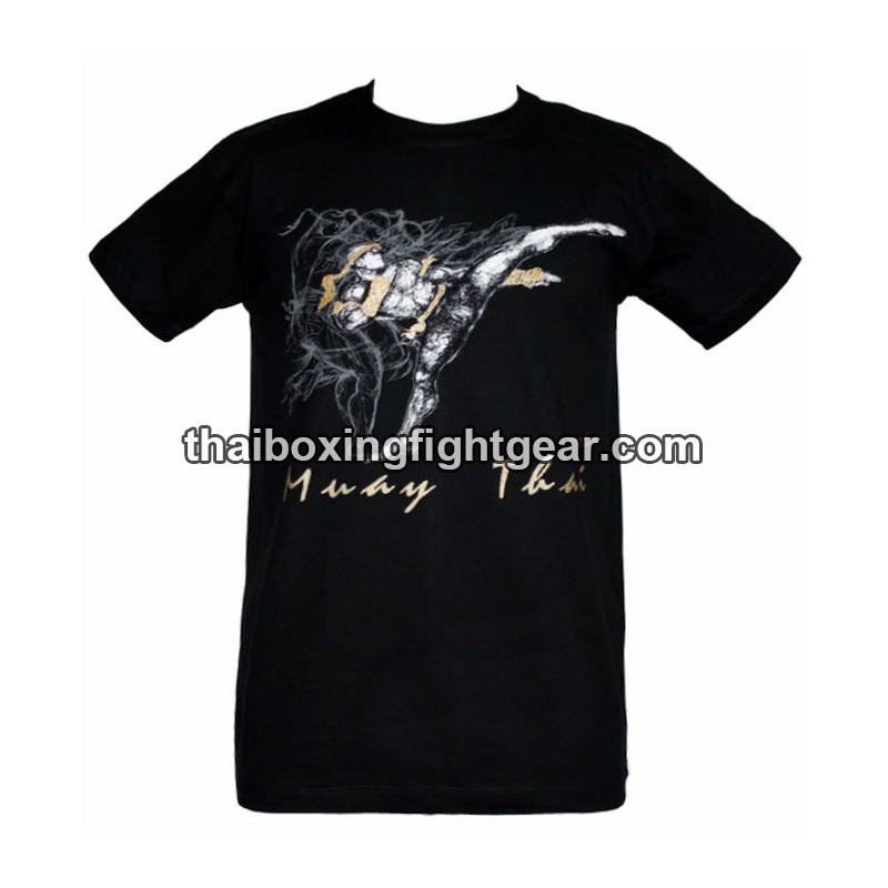 Human Fight Boxen T-shirt "High Kick" Schwarz | T-Shirts