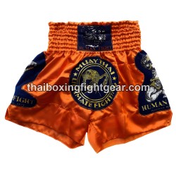 Human Fight Muay Thai boxen short Orange | MuayThai Boxhosen