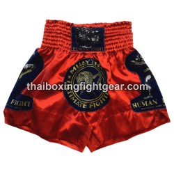 Human Fight Muay Thai Boxerhose rot | MuayThai Boxhosen