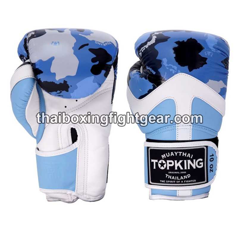 Boxhandschuhe TOP KING CAMOUFLAGE TKBGCF Blau