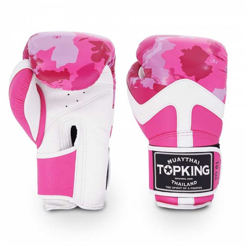 Boxhandschuhe TOP KING CAMOUFLAGE TKBGCF Rosa