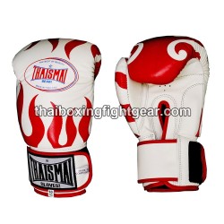 Muay thai Boxhandschuhe Thaismai BG124 "Fire" Weiß