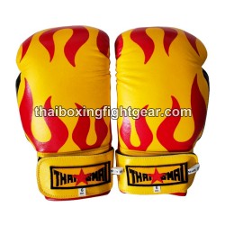 Muay thai Boxhandschuhe Thaismai BG124 "Fire" Gelb