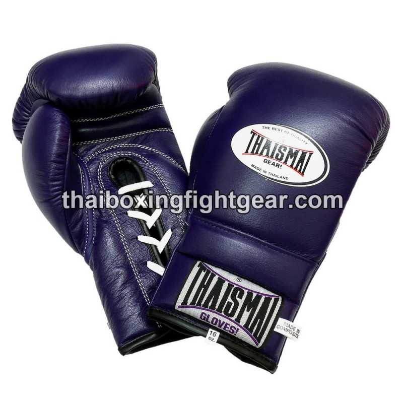 Muay thai Boxhandschuhe Thaismai BG121 Schnürhandschuhe Blau