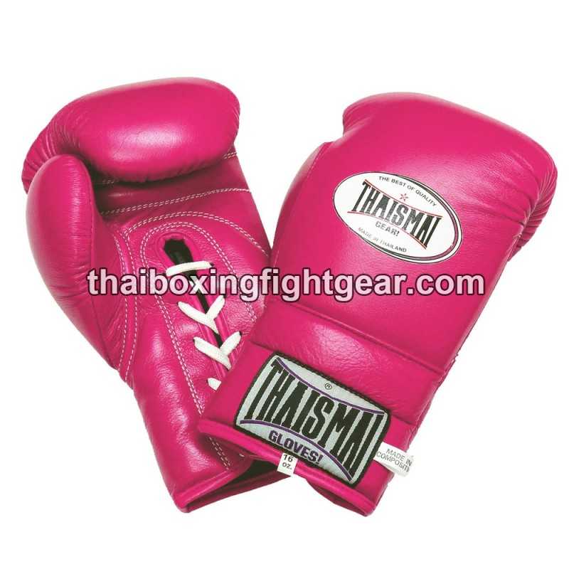 Muay thai Boxhandschuhe Thaismai BG121 Schnürhandschuhe Rosa