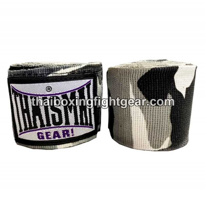 Thaismai HW7003 Boxbandagen 4.5M  Muay Thai / MMA / UFC / BOXING Fancy "Camo" grau