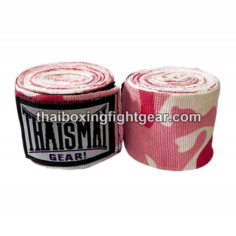 Thaismai HW7003 Boxbandagen 4.5M  Muay Thai / MMA / UFC / BOXING Fancy "Camo" Rosa