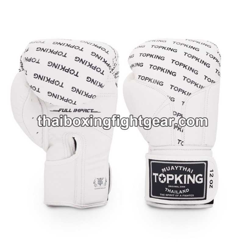 Boxhandschuhe TOP KING FULL IMPACT SINGLE TONE-TKBGFI Weiß