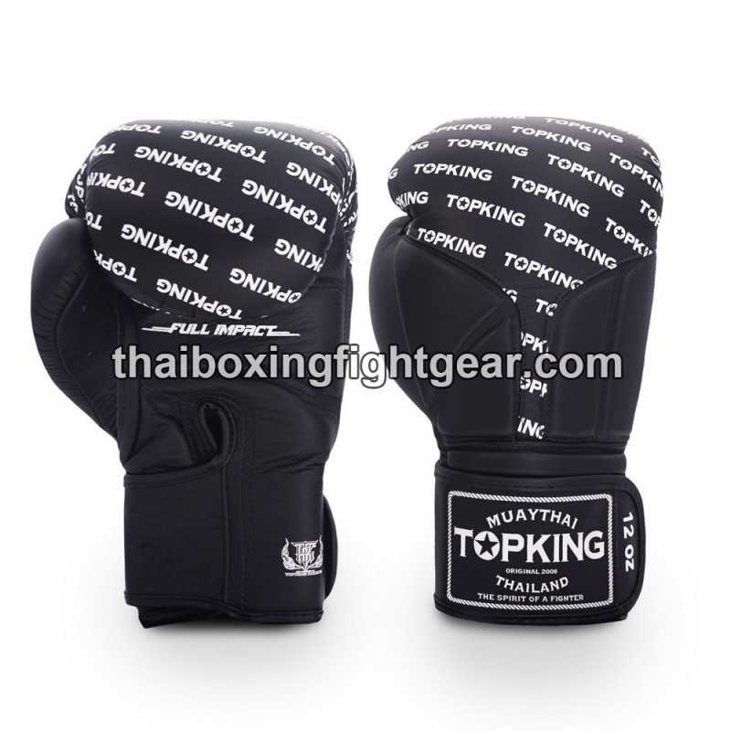 Boxhandschuhe TOP KING FULL IMPACT SINGLE TONE-TKBGFI Schwarz