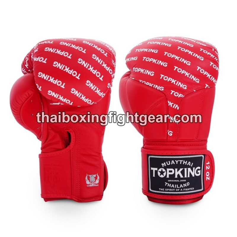 Boxhandschuhe TOP KING FULL IMPACT SINGLE TONE-TKBGFI Rot
