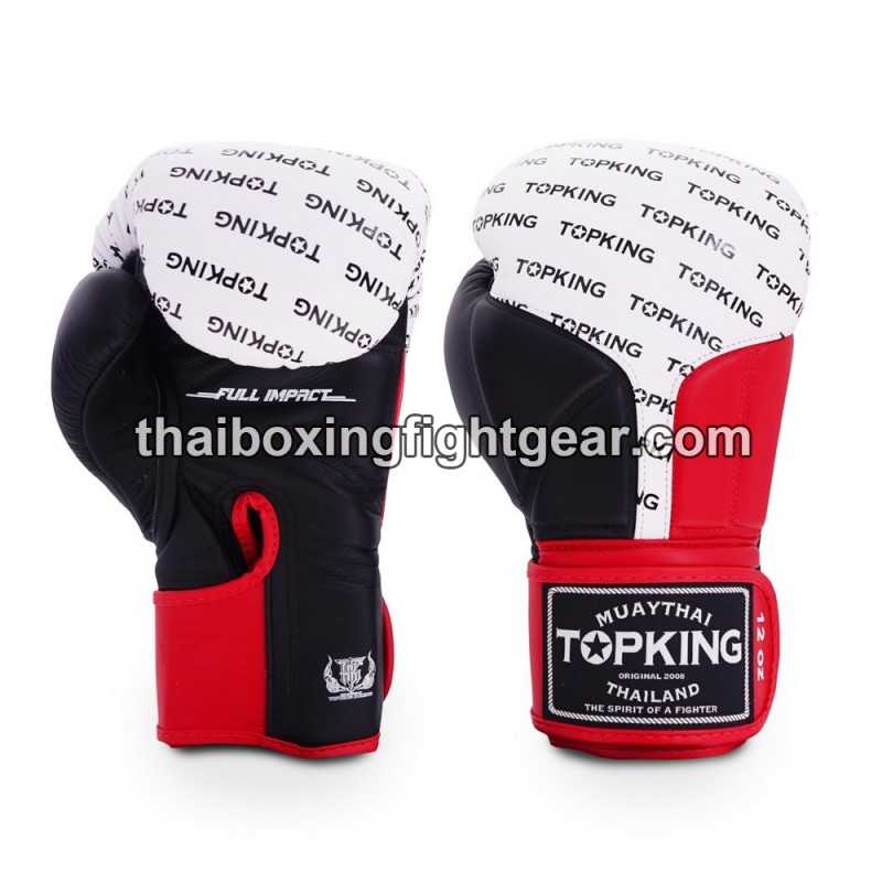 Boxhandschuhe TOP KING FULL IMPACT TRIPLE TONE-TKBGFI Schwarz Rot Weiß