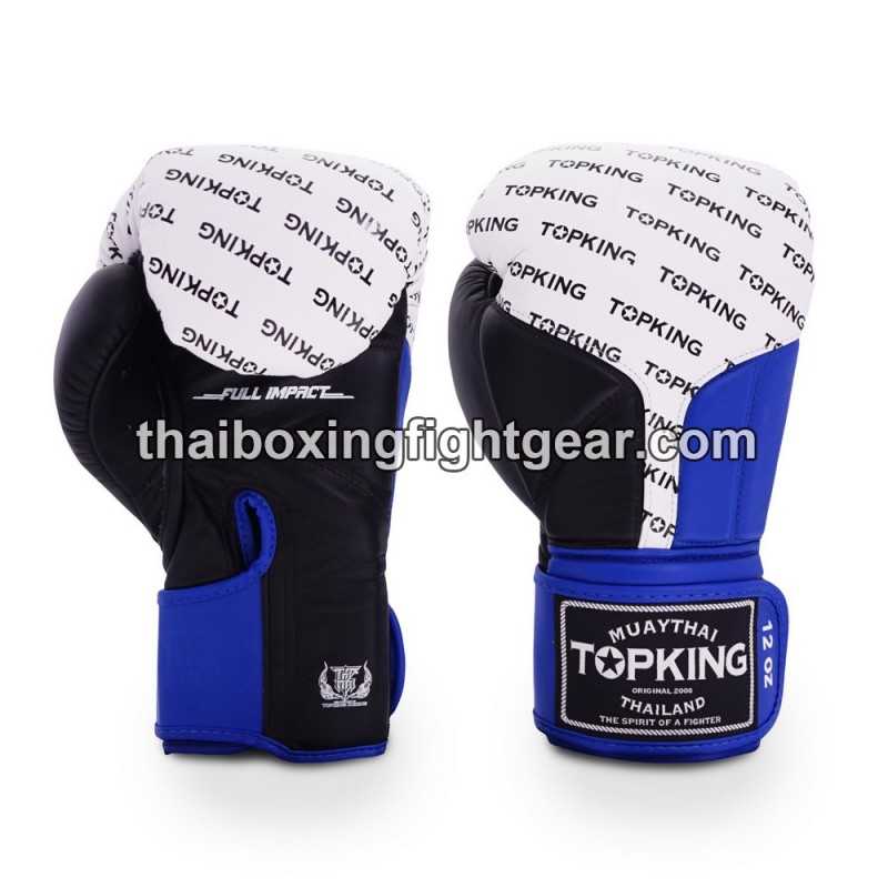 Boxhandschuhe TOP KING FULL IMPACT TRIPLE TONE-TKBGFI Schwarz Blau Weiß