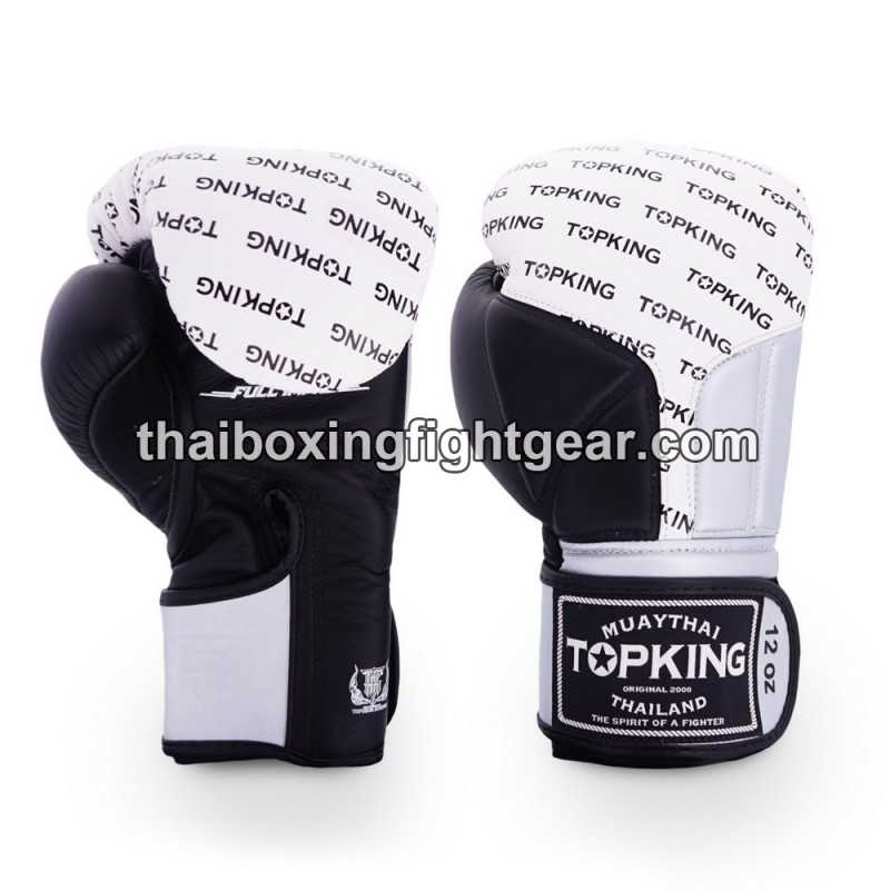 Boxhandschuhe TOP KING FULL IMPACT TRIPLE TONE-TKBGFI Schwarz Silber Weiß