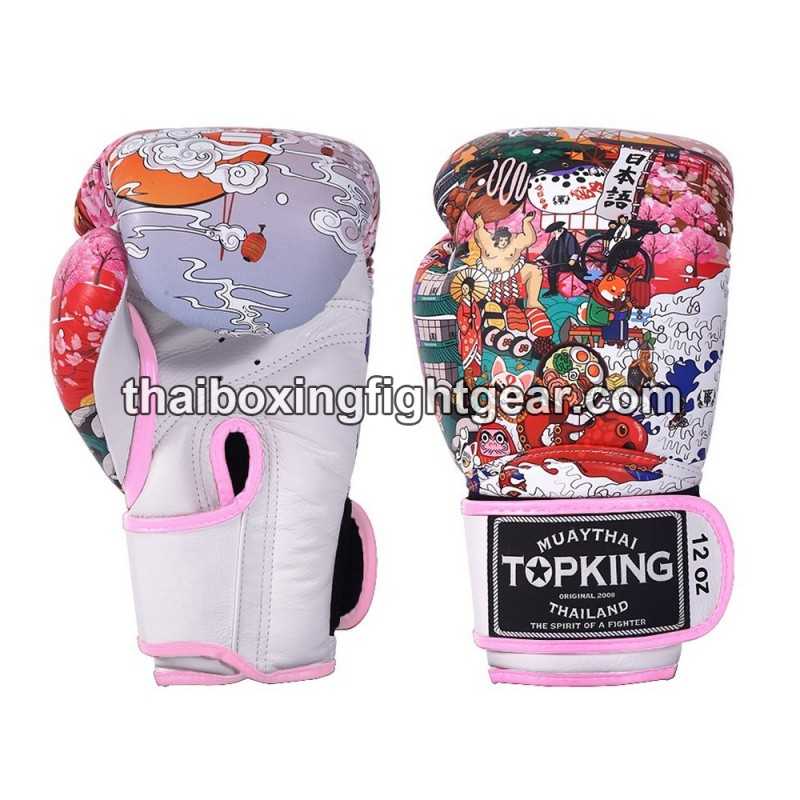 Boxhandschuhe TOP KING  JAPAN CULTURE-TKBGCT Weiß Rosa