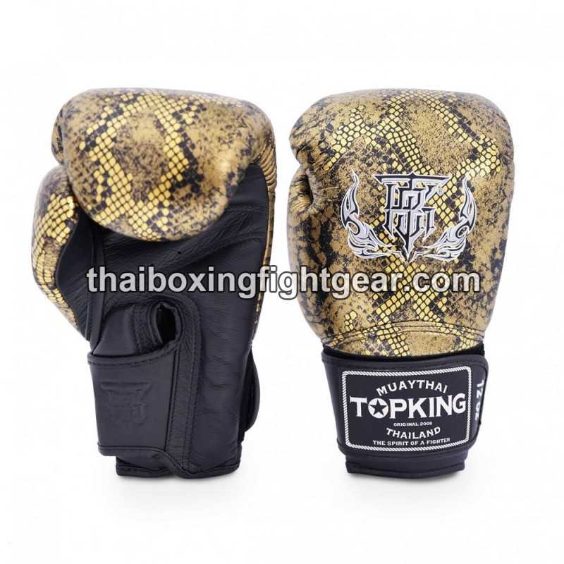 Boxhandschuhe TOP KING SUPER AIR SNAKE-TKBGSS Schwarz Gold