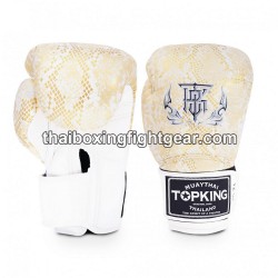Boxhandschuhe TOP KING SUPER AIR SNAKE-TKBGSS Weiß Gold