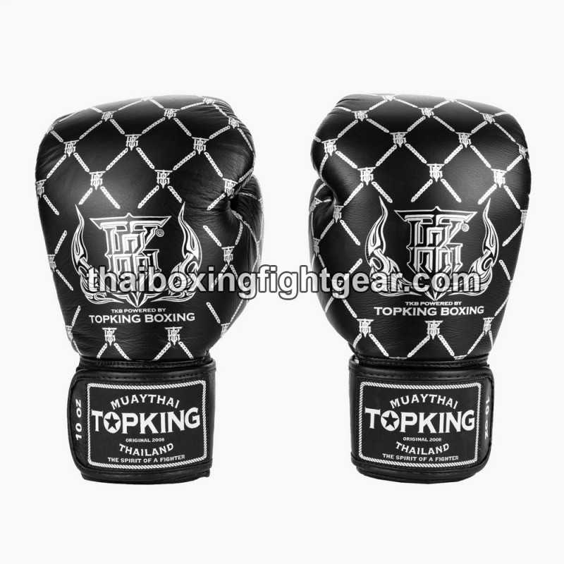 Boxhandschuhe TOP KING TKBGCH-CHAIN Schwarz Silber