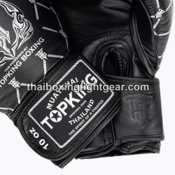 Boxhandschuhe TOP KING TKBGCH-CHAIN Schwarz Silber
