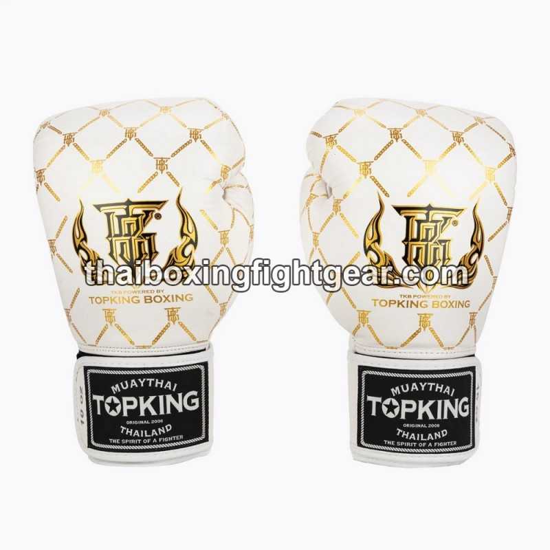 Boxhandschuhe TOP KING TKBGCH-CHAIN Weiß Gold