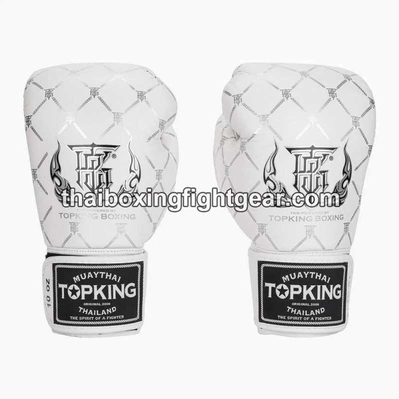 Boxhandschuhe TOP KING TKBGCH-CHAIN Weiß Silber